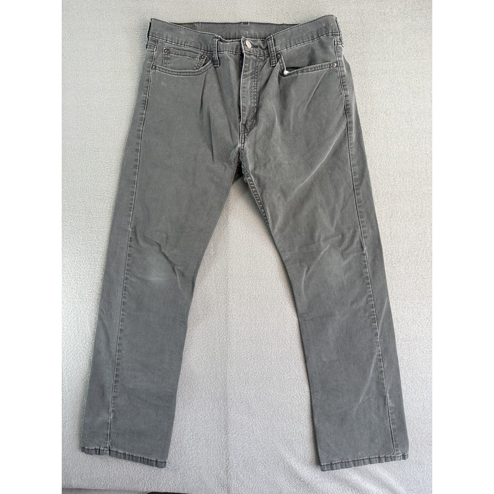 Levi's 513 Jeans Mens 34x30 Charcoal Gray Slim Straight Stretch Denim 08513-0947